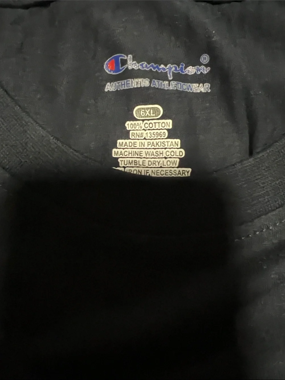 Champion Navy and White Dotted Logo Tee Sz 6XL - Picture 2 of 3